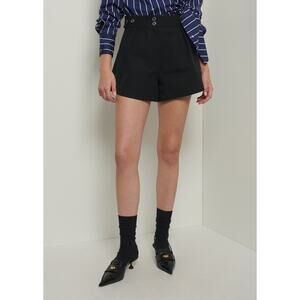 Derek Lam 'Mika' Black Snap Shorts Size 2